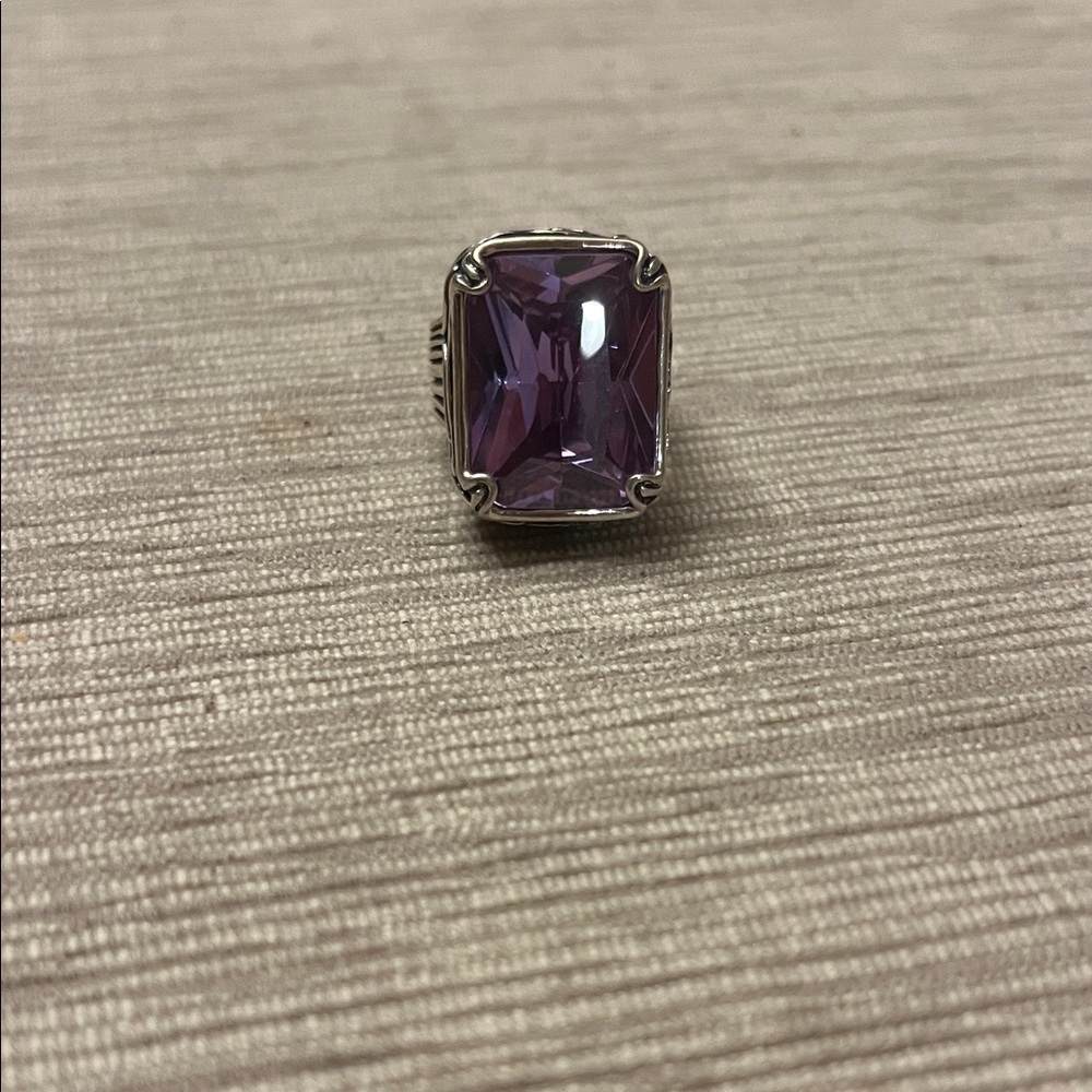 Silpada Silver Ring with Purple Gemstone
